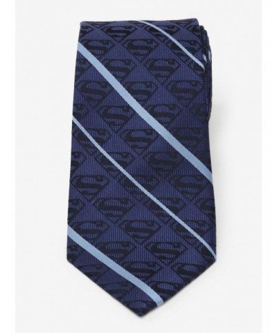 DC Comics Superman Stripe Pattern Blue Silk Tie $21.73 Ties