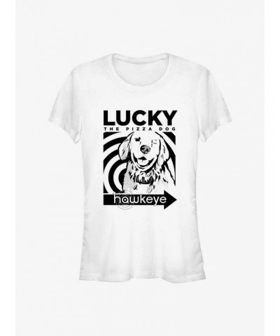 Marvel Hawkeye Lucky Close Up Girls T-Shirt $9.36 T-Shirts