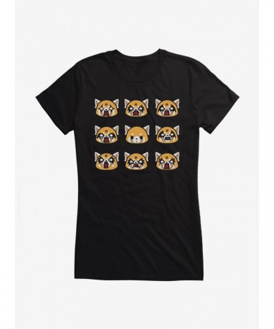 Aggretsuko Metal Emotions Girls T-Shirt $8.76 T-Shirts