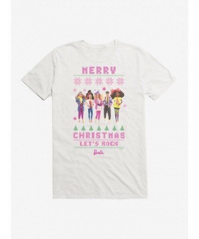 Barbie Merry Christmas Let's Rock Ugly Christmas Pattern T-Shirt $8.03 T-Shirts