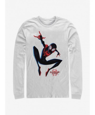 Marvel Spider-Man: Into The Spider-Verse Big Miles Long-Sleeve T-Shirt $8.69 T-Shirts