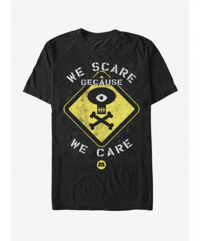 Monsters Inc. We Scare Because We Care Sign T-Shirt $6.69 T-Shirts