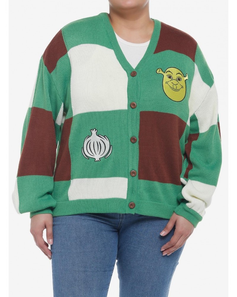 Shrek Patchwork Skimmer Girls Cardigan Plus Size $23.36 Cardigans