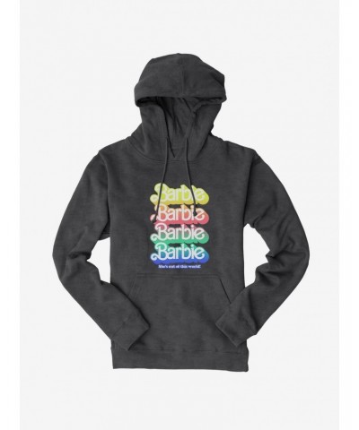 Barbie Pastel Rainbow She's Out Of This World Logo Hoodie $14.37 Hoodies