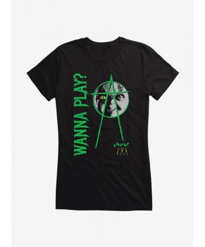 Chucky Wanna Play? Girls T-Shirt $9.21 T-Shirts