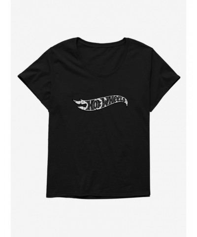 Hot Wheels Tattered Logo Girls T-Shirt Plus Size $9.02 T-Shirts