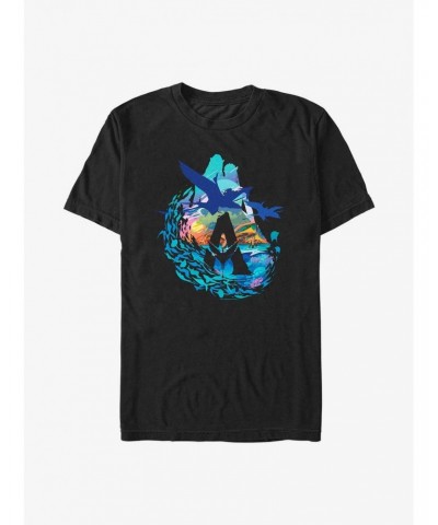 Avatar: The Way of Water Scenic Flyby T-Shirt $7.89 T-Shirts