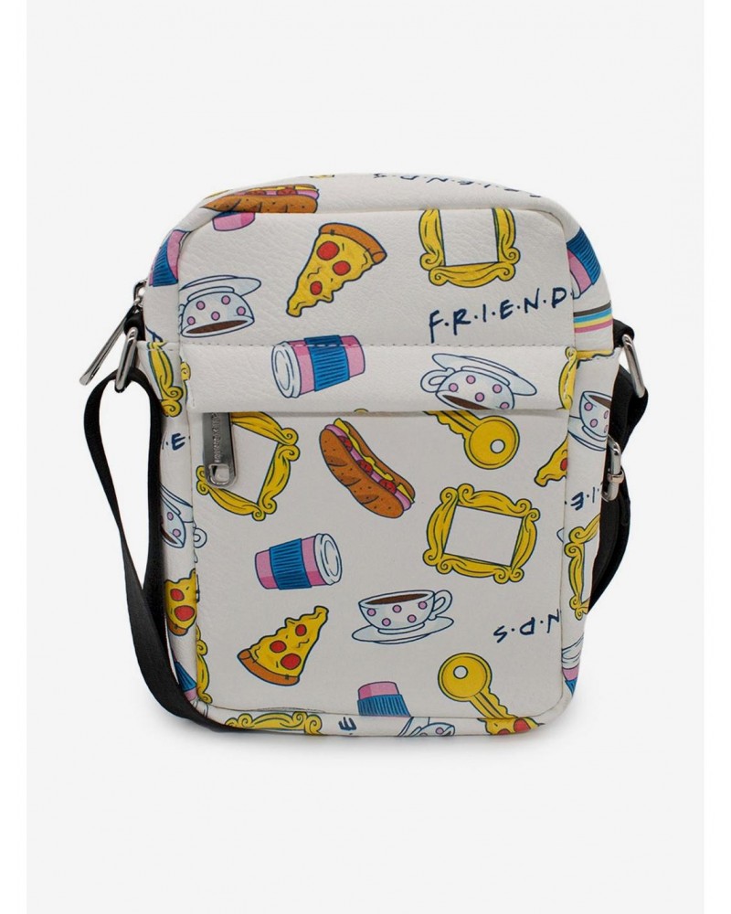 Friends Food Icons Vegan Leather Crossbody Bag $11.17 Bags