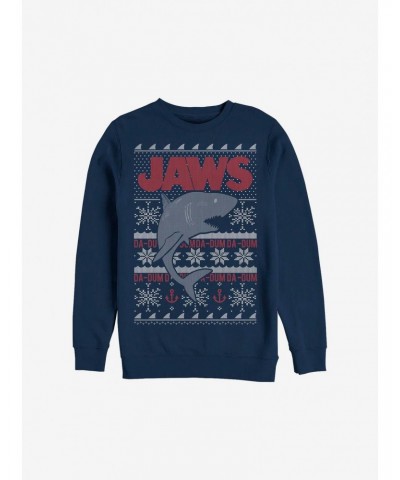 Jaws Ugly Christmas Sweater Sweatshirt $12.99 Sweatshirts