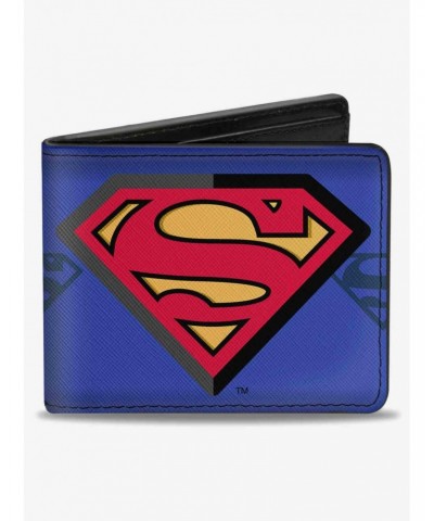 DC Comics Superman Shield CenteShield Stripe Bifold Wallet $6.69 Wallets